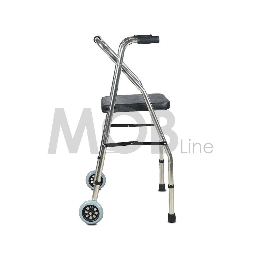 Cureline MOBLINE - WHEELED ALUMINUM WALKER WITH SEAT