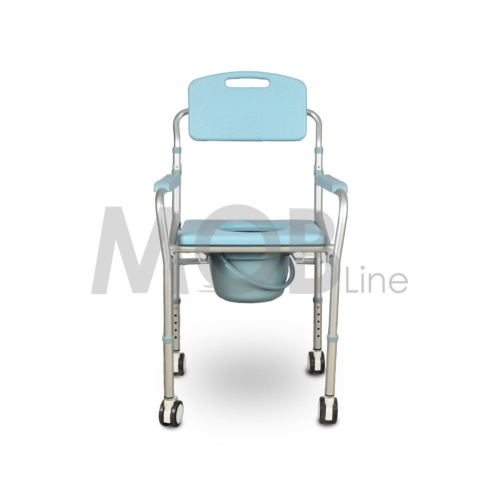 Cureline MOBLINE - WHEELED ALUMINUM COMMODE &  SHOWER CHAIR