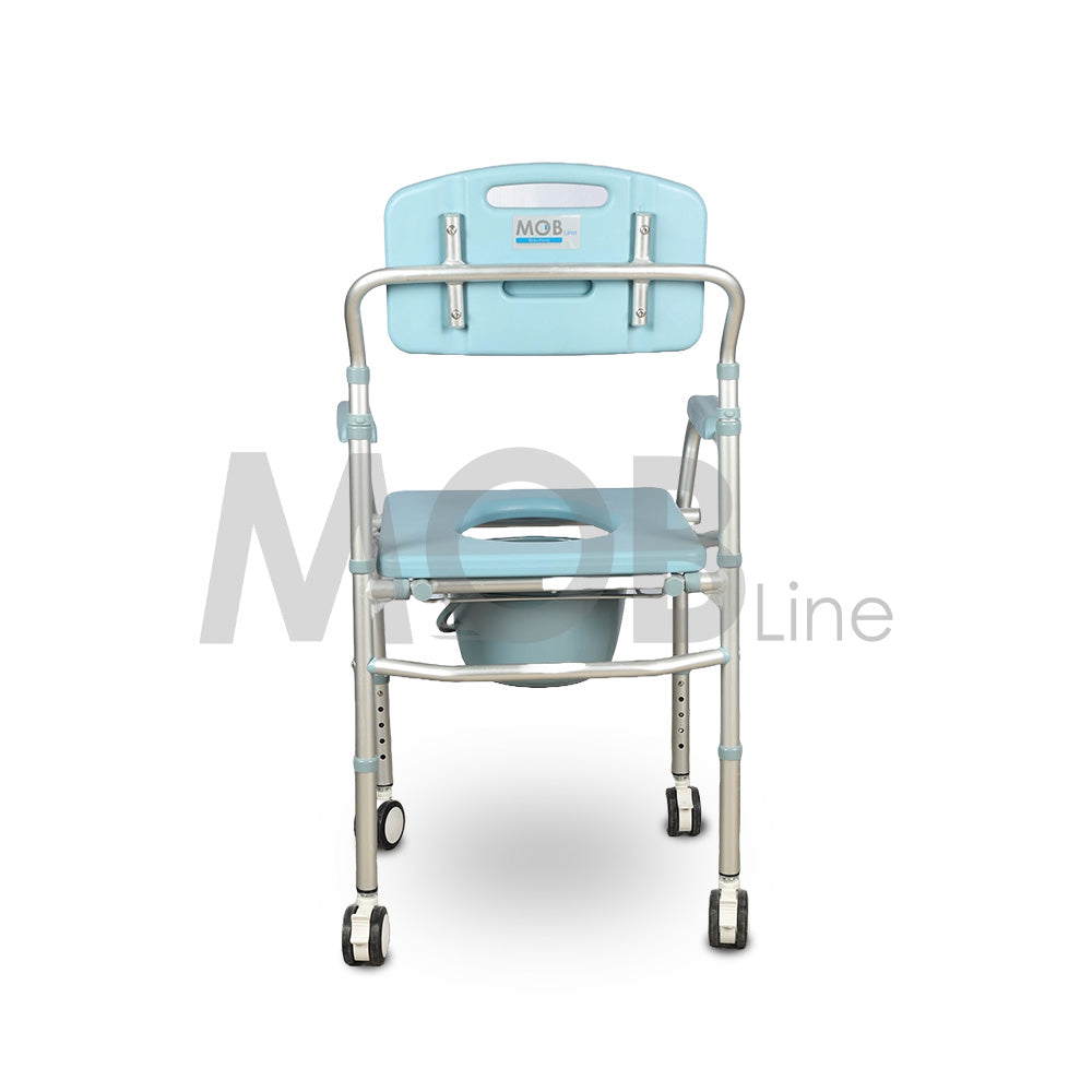 Cureline MOBLINE - WHEELED ALUMINUM COMMODE &  SHOWER CHAIR