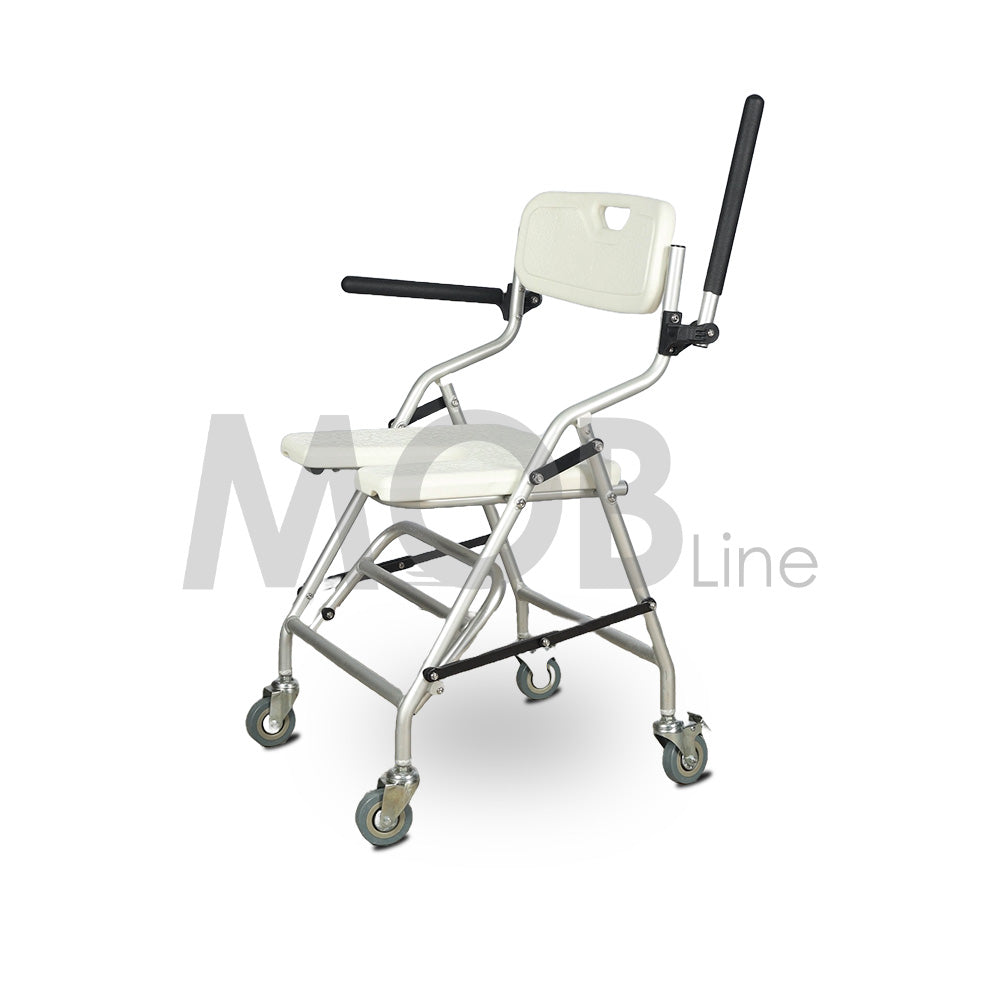 Cureline MOBLINE - WHEELED FOLDAWAY ALUMINUM SHOWER CHAIR