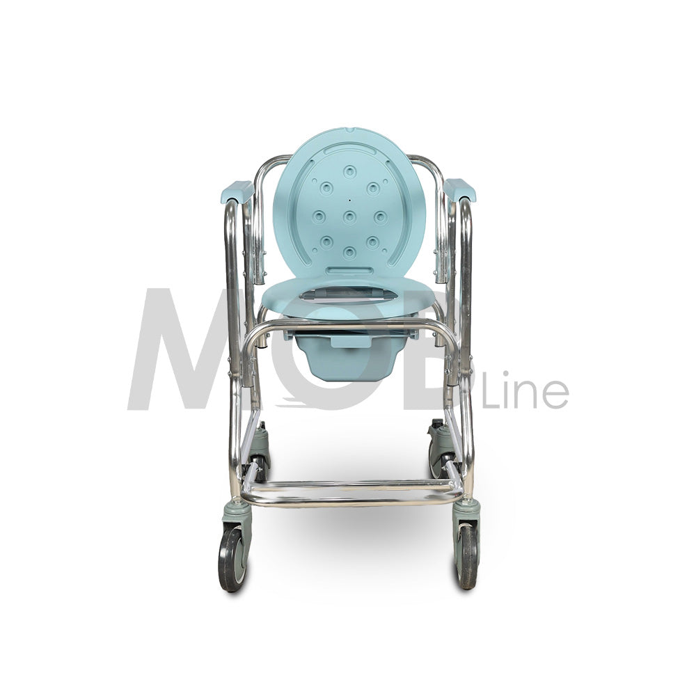 Cureline MOBLINE - WHEELED ALUMINUM COMMODE CHAIR