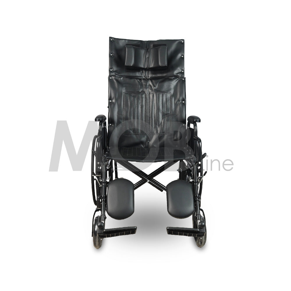 Cureline MOBLINE - STEEL RECLINING DOUBLE CROSS WHEELCHAIR