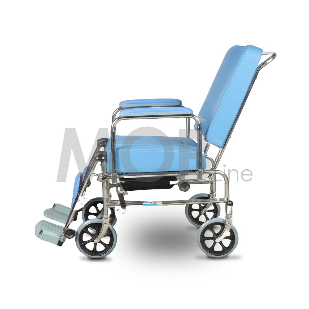 Cureline MOBLINE - RECLINING COMFORT COMMODE WHEELCHAIR