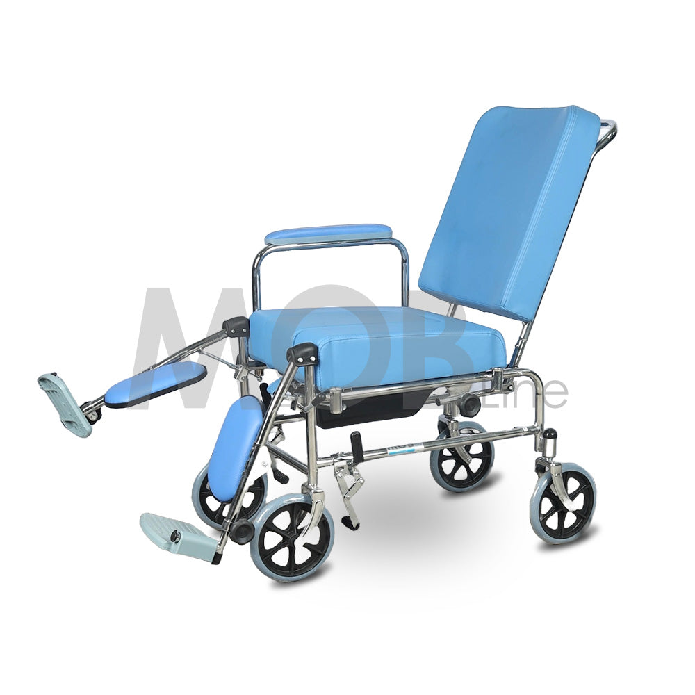 Cureline MOBLINE - RECLINING COMFORT COMMODE WHEELCHAIR